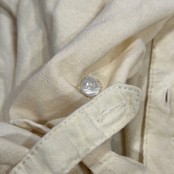 Urban Outfitters Chor Clothing Military Button Down Shirt in Butter Yellow - Picture 2 of 3